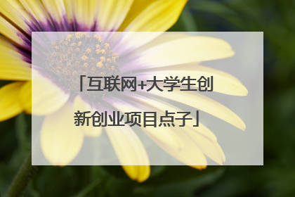 互联网+大学生创新创业项目点子