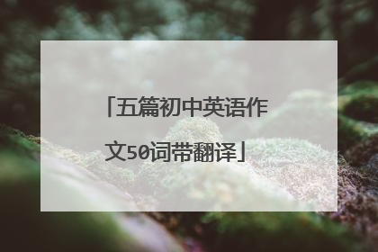 五篇初中英语作文50词带翻译