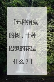 五种招鬼的树，十种招鬼的花是什么？