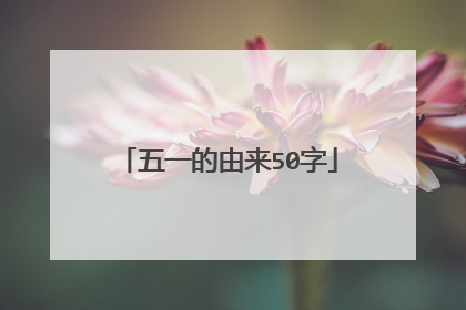 五一的由来50字