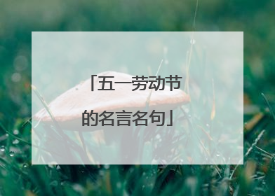 五一劳动节的名言名句