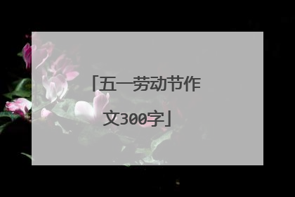 五一劳动节作文300字