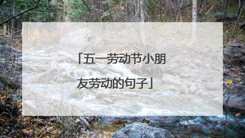 五一劳动节小朋友劳动的句子