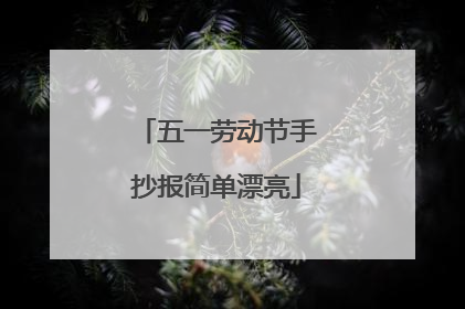 五一劳动节手抄报简单漂亮