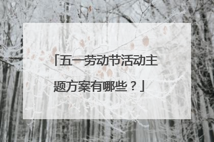 五一劳动节活动主题方案有哪些？