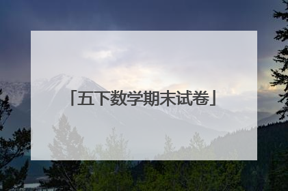 五下数学期末试卷
