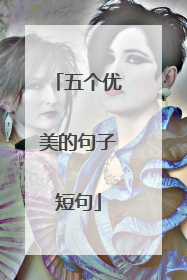 五个优美的句子短句