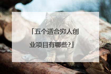 五个适合穷人创业项目有哪些?