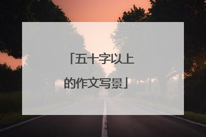 五十字以上的作文写景