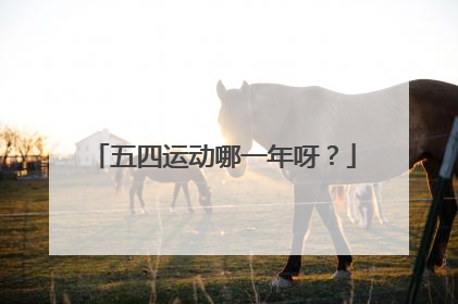 五四运动哪一年呀?