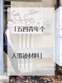 五四青年个人事迹材料