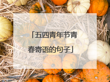 五四青年节青春寄语的句子