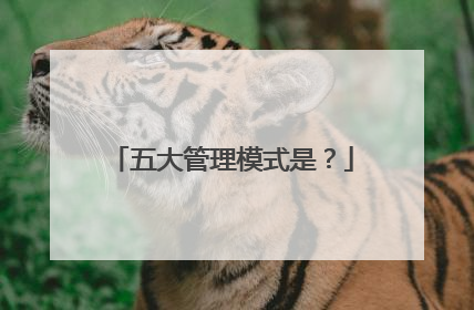 五大管理模式是？