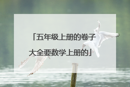 五年级上册的卷子大全要数学上册的