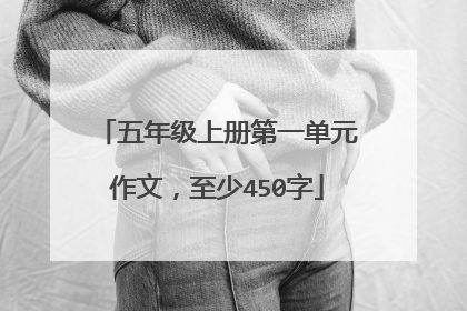 五年级上册第一单元作文，至少450字