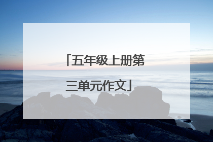 五年级上册第三单元作文