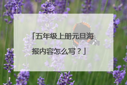 五年级上册元旦海报内容怎么写?