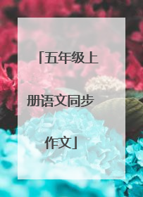 五年级上册语文同步作文