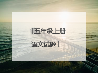 五年级上册语文试题