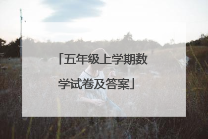 五年级上学期数学试卷及答案