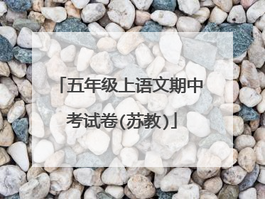 五年级上语文期中考试卷(苏教)