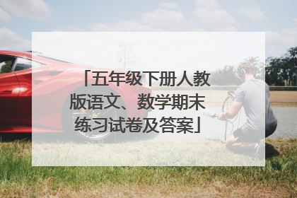 五年级下册人教版语文、数学期末练习试卷及答案
