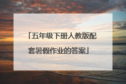 五年级下册人教版配套暑假作业的答案