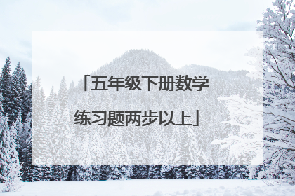 五年级下册数学练习题两步以上