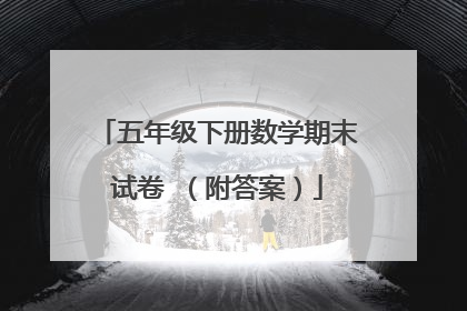 五年级下册数学期末试卷 （附答案）