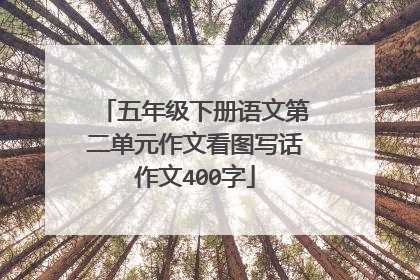 五年级下册语文第二单元作文看图写话作文400字