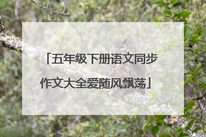 五年级下册语文同步作文大全爱随风飘荡