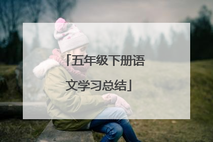 五年级下册语文学习总结