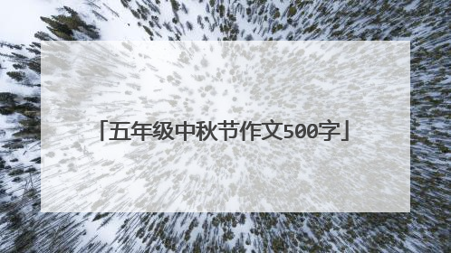 五年级中秋节作文500字