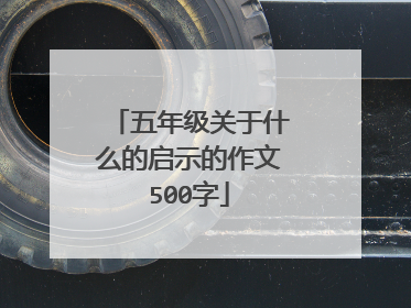 五年级关于什么的启示的作文500字