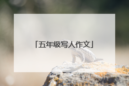 五年级写人作文