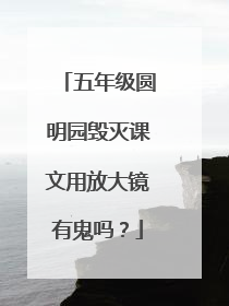 五年级圆明园毁灭课文用放大镜有鬼吗？