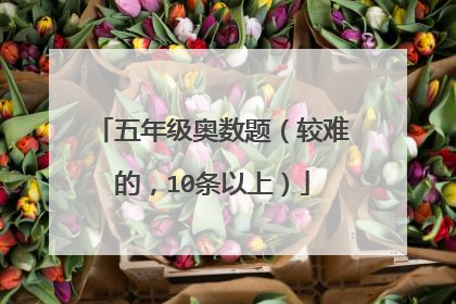 五年级奥数题（较难的，10条以上）
