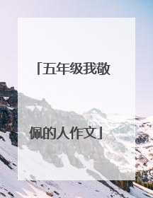 五年级我敬佩的人作文