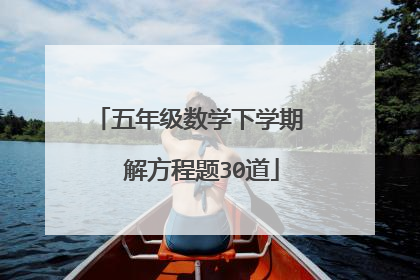 五年级数学下学期  解方程题30道