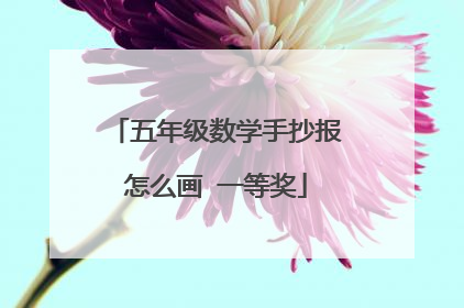 五年级数学手抄报怎么画 一等奖