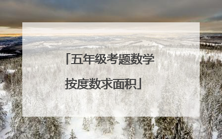 五年级考题数学按度数求面积