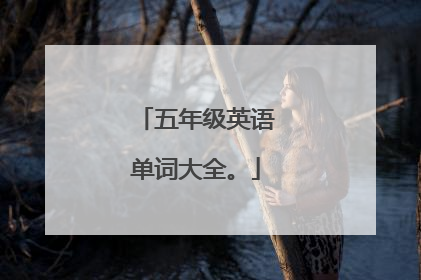 五年级英语单词大全。