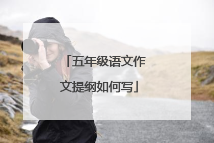 五年级语文作文提纲如何写