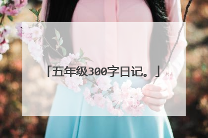 五年级300字日记。