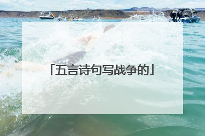 五言诗句写战争的