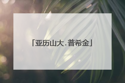 亚历山大.普希金