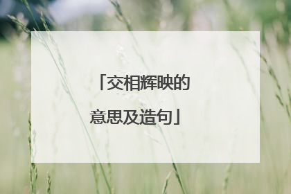 交相辉映的意思及造句