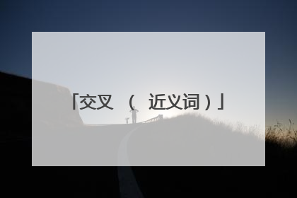 交叉―（ 近义词）