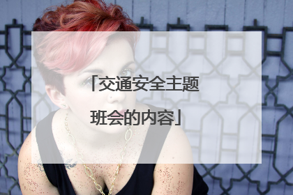 交通安全主题班会的内容