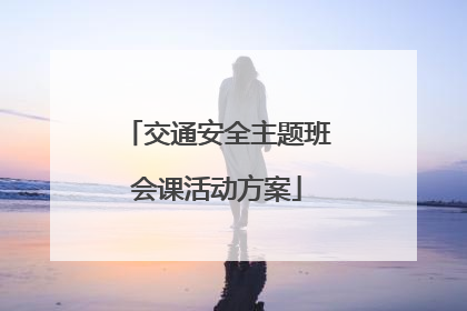 交通安全主题班会课活动方案